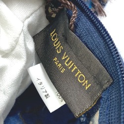 LOUIS VUITTON M75592 Check Madras Cousin Square Pillow Cushion Wool Cotton Men's Women's Blue