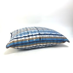 LOUIS VUITTON M75592 Check Madras Cousin Square Pillow Cushion Wool Cotton Men's Women's Blue