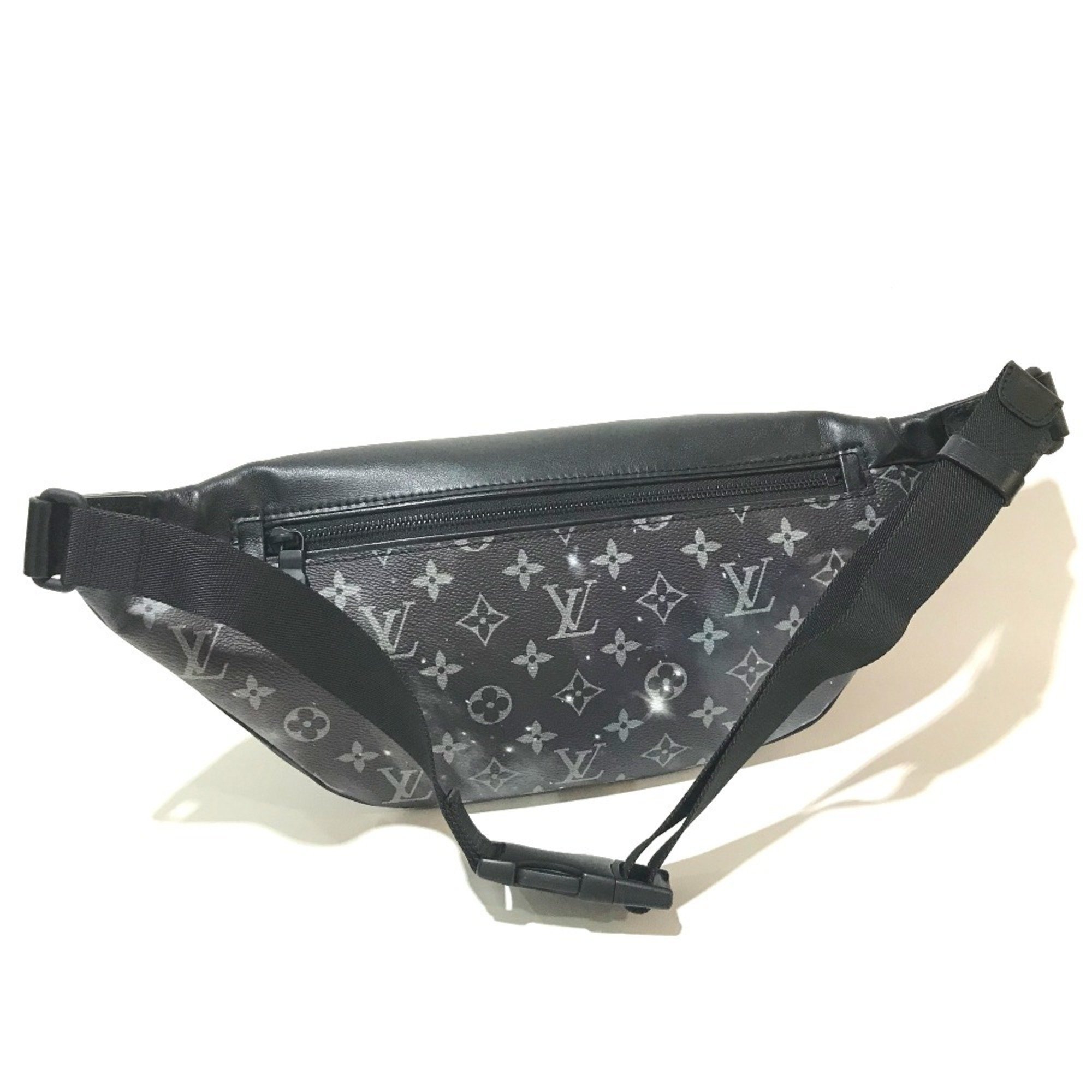 LOUIS VUITTON M44444 Monogram Galaxy Discovery Bum Bag Waist Body Canvas Men's Black Silver x