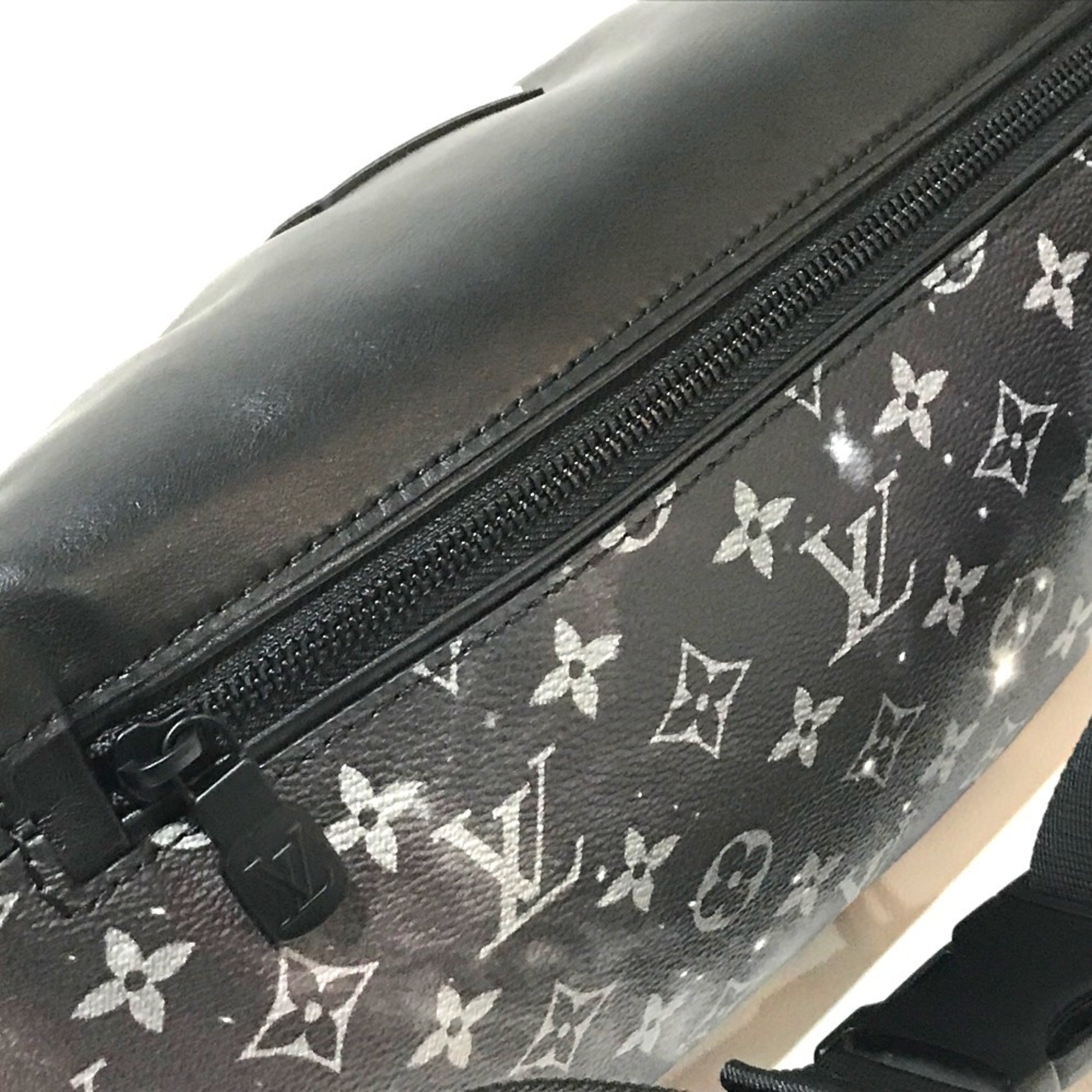 LOUIS VUITTON M44444 Monogram Galaxy Discovery Bum Bag Waist Body Canvas Men's Black Silver x