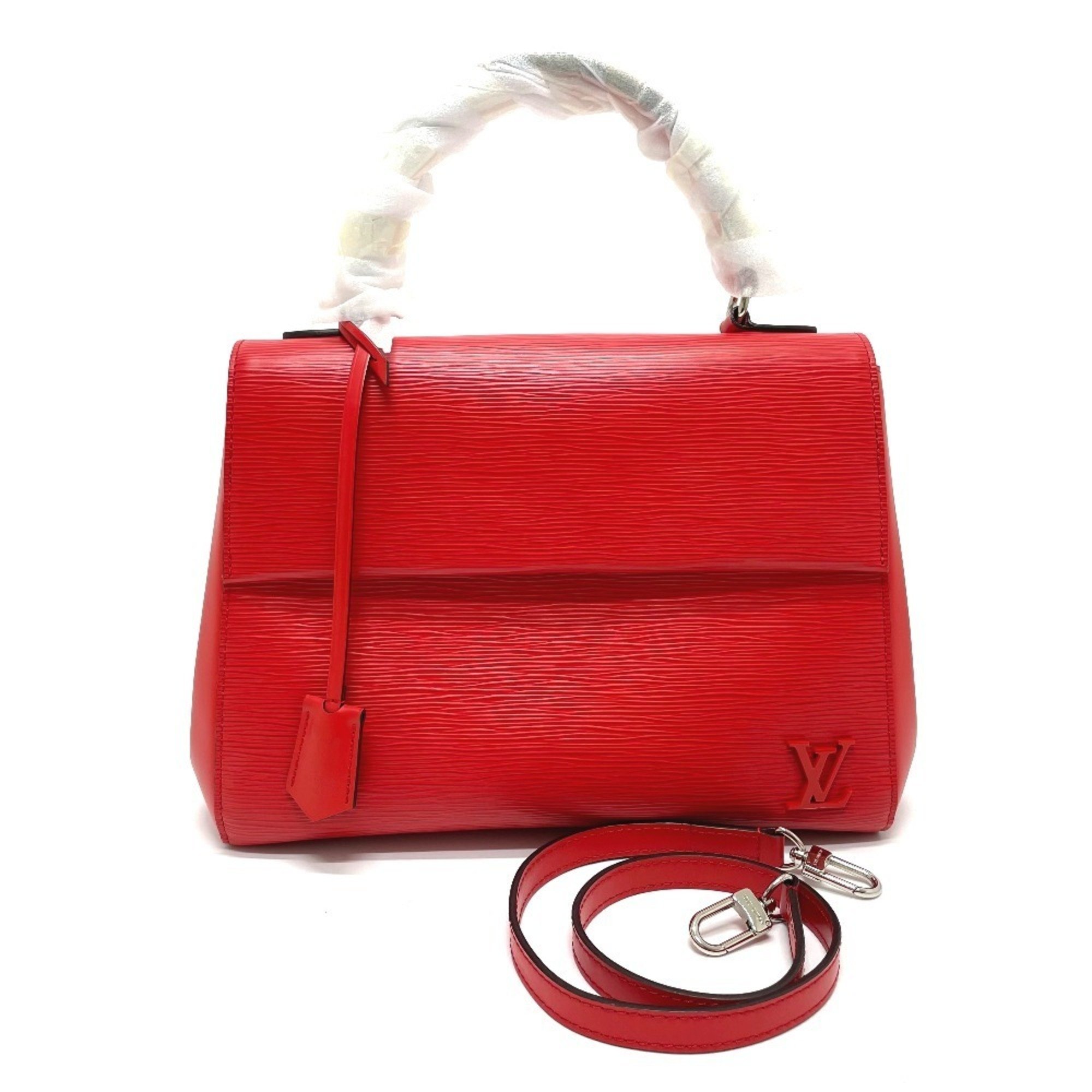 LOUIS VUITTON M41337 Epi Cluny BB Handbag Shoulder Bag Leather Women's Coquelicot Red