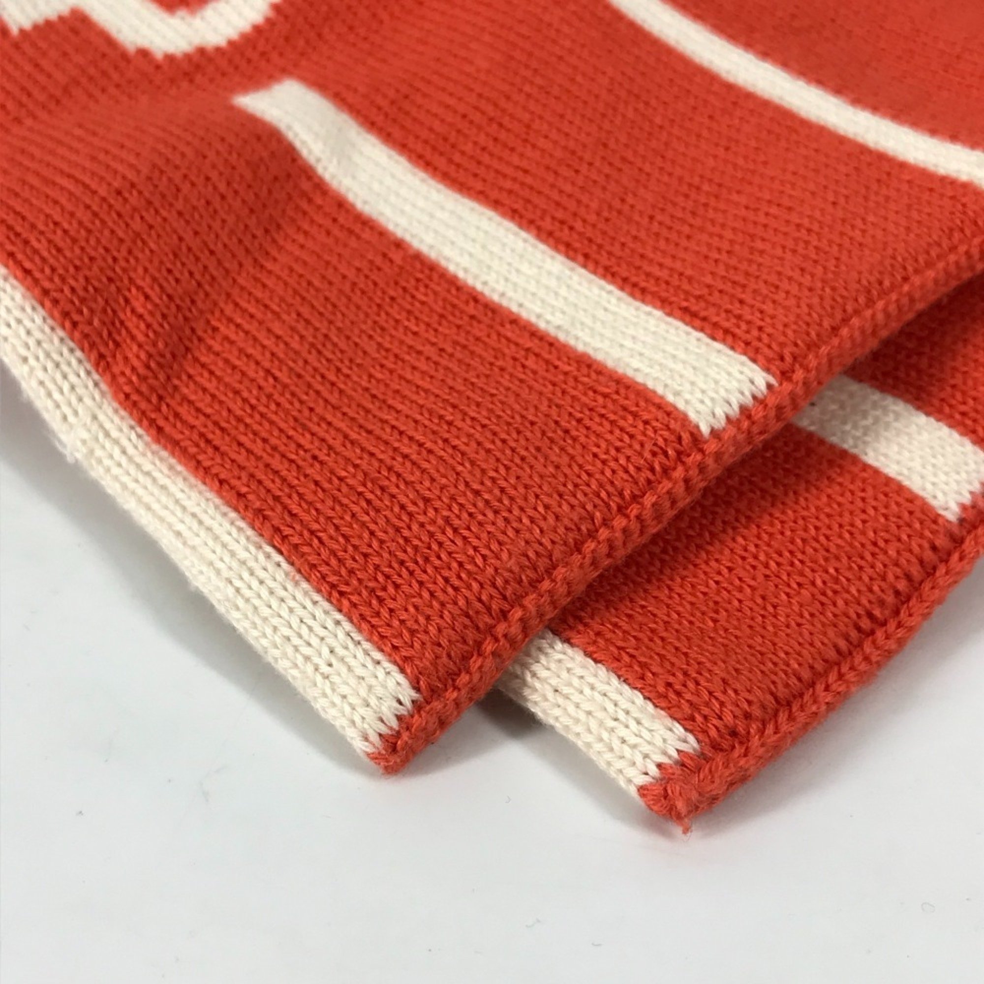 LOUIS VUITTON LVCUP Louis Vuitton Cup Bicolor Scarf Cotton Cashmere Men's Orange