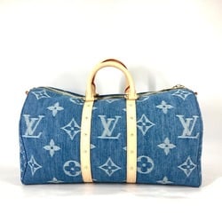 LOUIS VUITTON Louis Vuitton M24315 New LV Remix Keepall Bandouliere 45 Boston Bag Monogram Denim Women's Blue