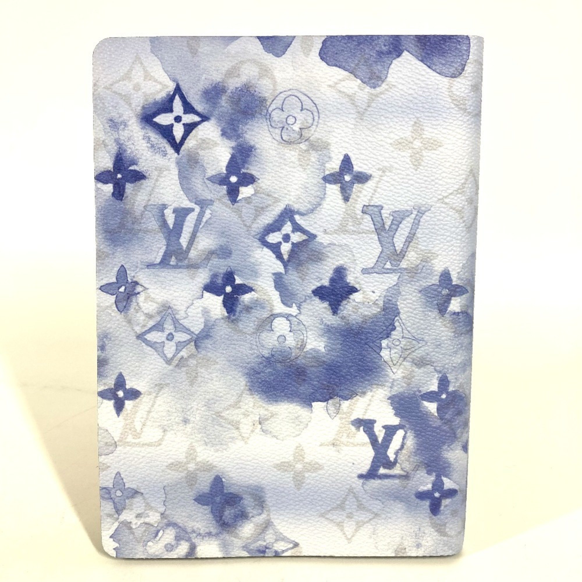 LOUIS VUITTON GI0628 Watercolor Monogram Cahier Clemence Notebook Stationery Memo Pad Canvas Women's Blue