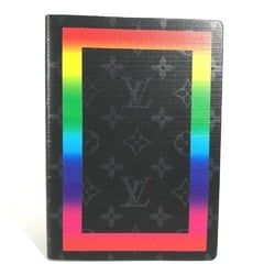 LOUIS VUITTON GI0406 Monogram Eclipse Rainbow Caix Clemence Notebook Memo Pad Stationery Canvas Men's Black