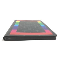 LOUIS VUITTON GI0406 Monogram Eclipse Rainbow Caix Clemence Notebook Memo Pad Stationery Canvas Men's Black