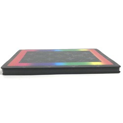 LOUIS VUITTON GI0406 Monogram Eclipse Rainbow Caix Clemence Notebook Memo Pad Stationery Canvas Men's Black