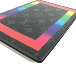 LOUIS VUITTON GI0406 Monogram Eclipse Rainbow Caix Clemence Notebook Memo Pad Stationery Canvas Men's Black