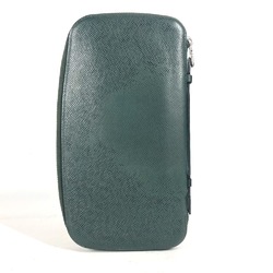 LOUIS VUITTON M30654 Taiga Organizer Atoll Travel Case Round Long Wallet Leather Men's Episea Green