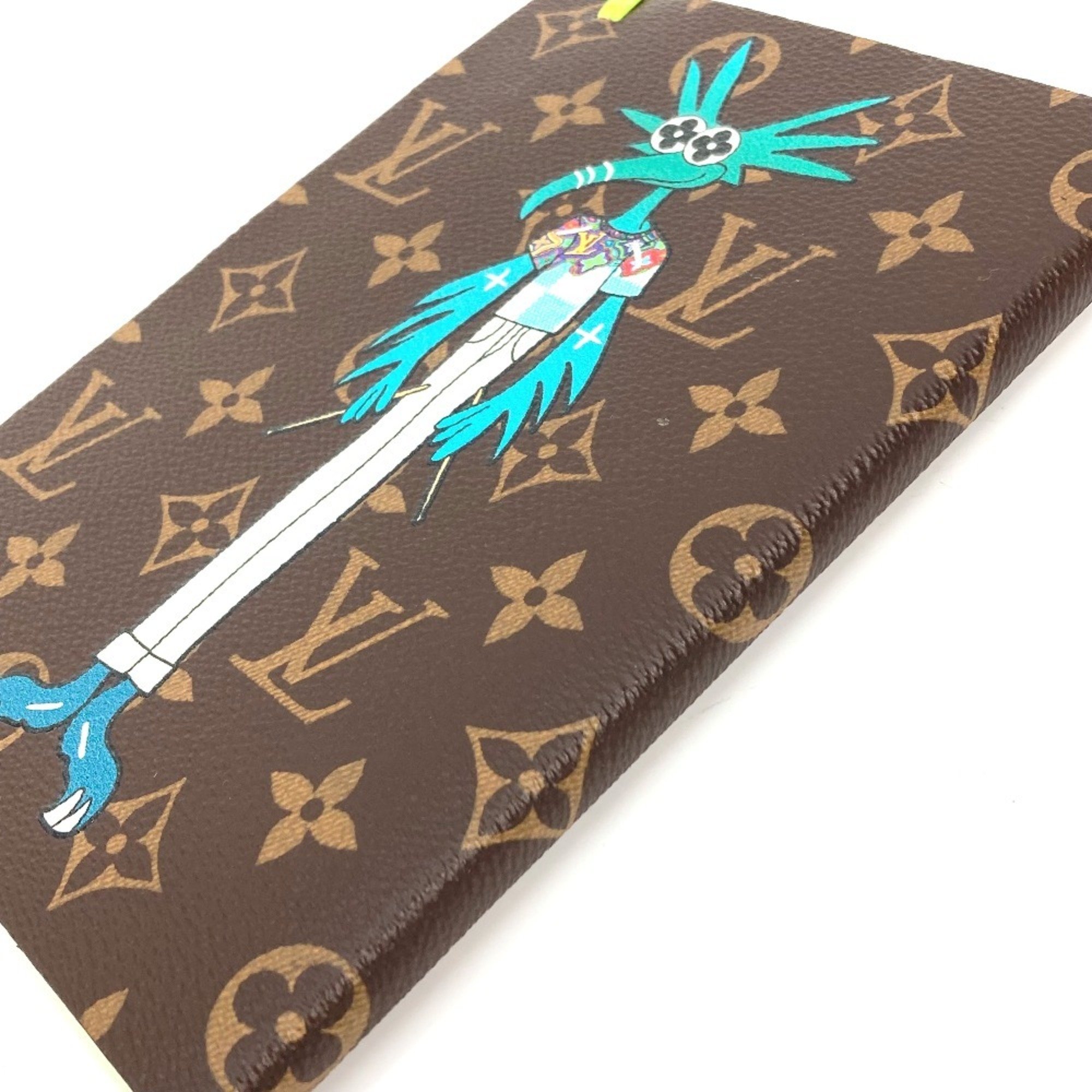 LOUIS VUITTON GI0583 Monogram LV Friend Cahier Clemence Notebook Memo Pad Stationery Canvas Men's Brown