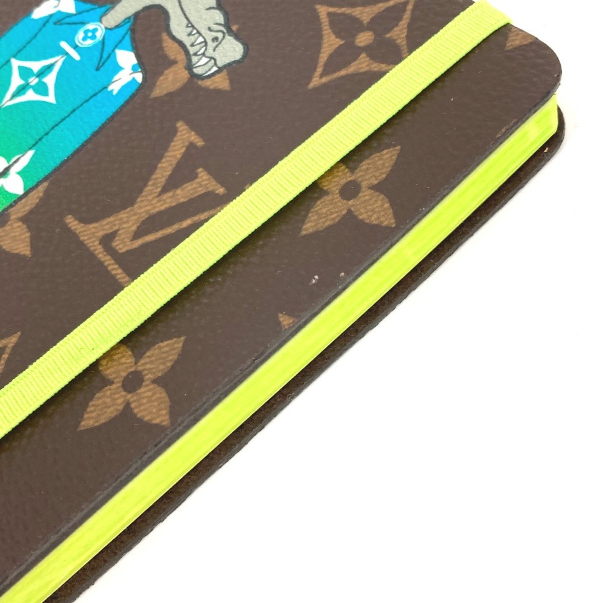 LOUIS VUITTON GI0583 Monogram LV Friend Cahier Clemence Notebook Memo Pad Stationery Canvas Men's Brown