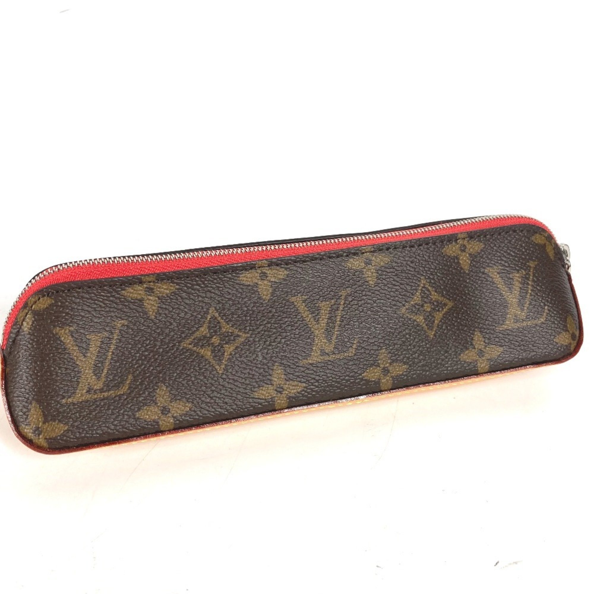 LOUIS VUITTON GI0009 Monogram Truth Elisabeth Pencil Case Stationery Pen Canvas Women's Brown