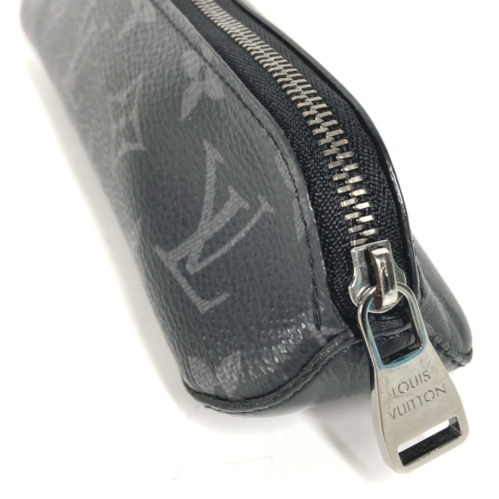 LOUIS VUITTON GI0199 Monogram Eclipse Truth Elisabeth Pencil Case Stationery Pouch Pen Canvas Men's Black