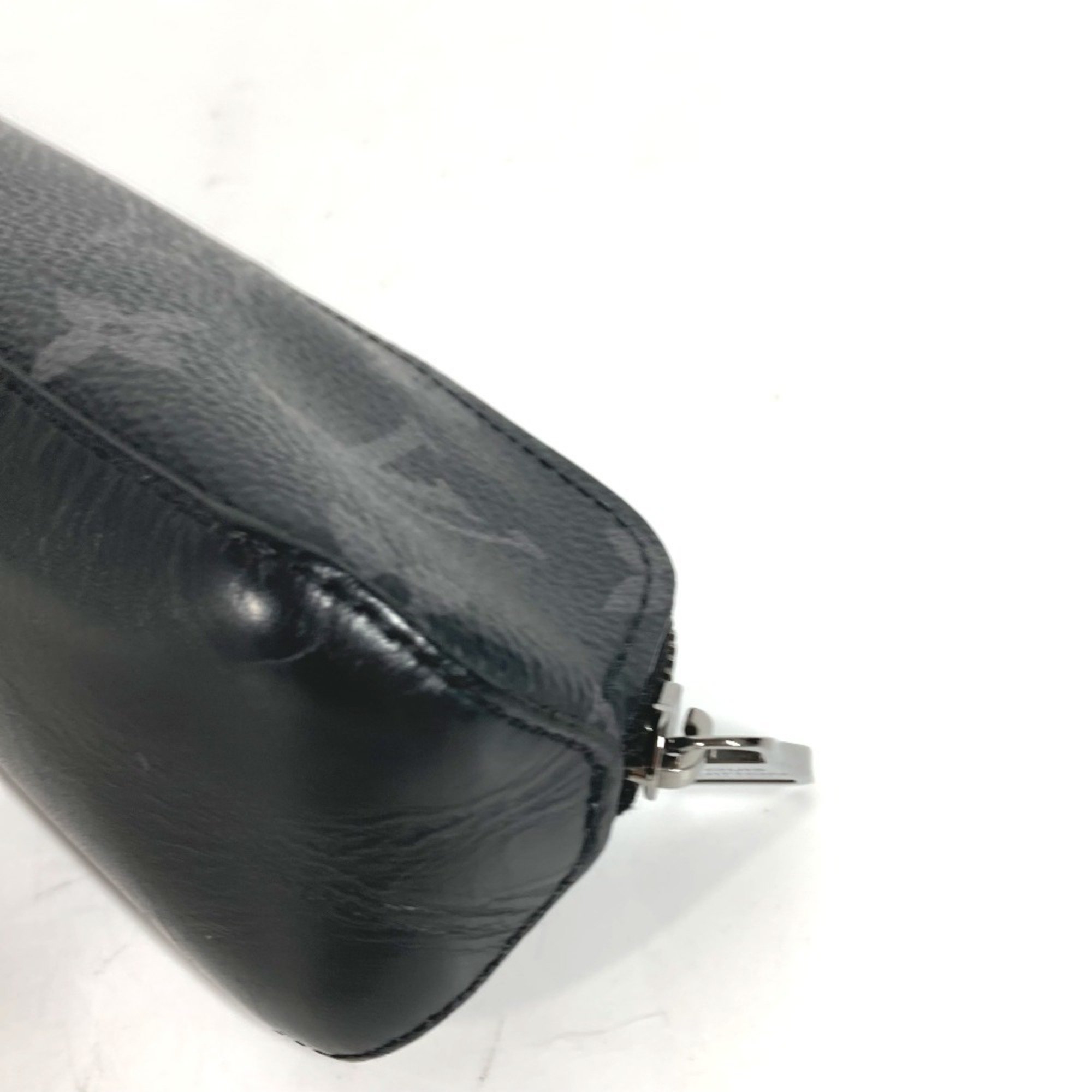 LOUIS VUITTON GI0199 Monogram Eclipse Truth Elisabeth Pencil Case Stationery Pouch Pen Canvas Men's Black