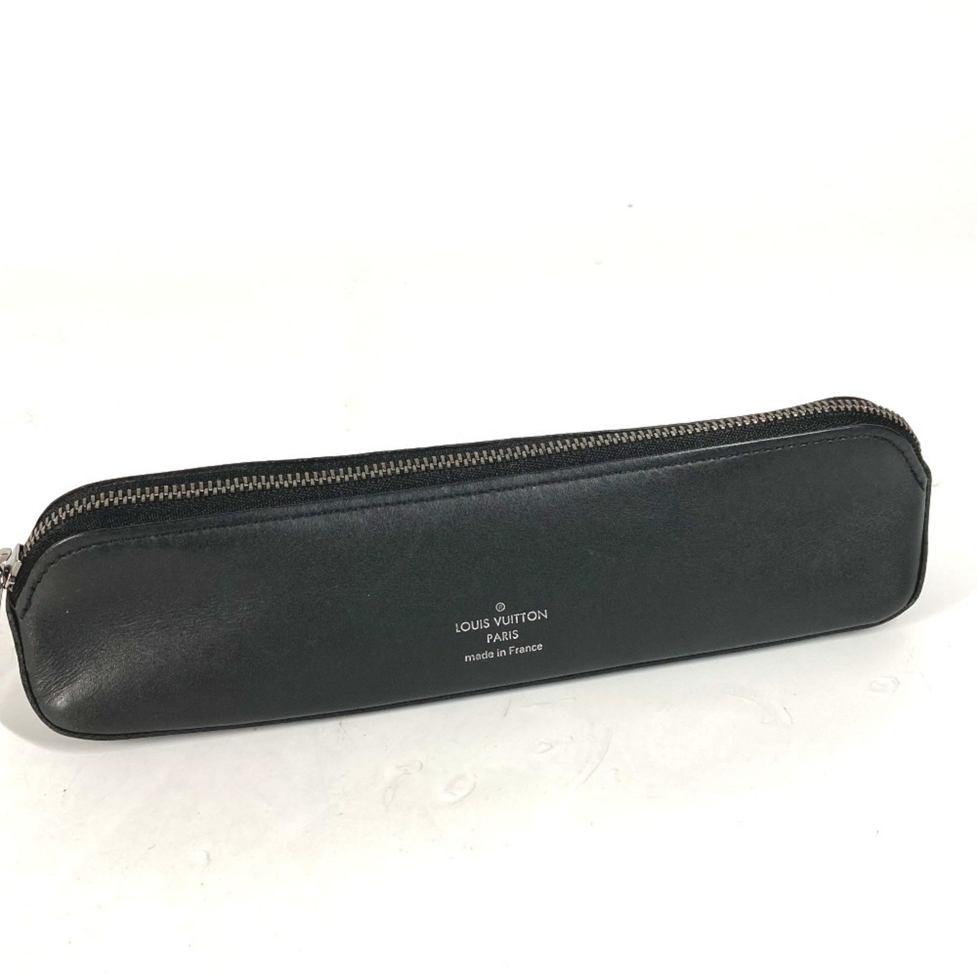 LOUIS VUITTON GI0199 Monogram Eclipse Truth Elisabeth Pencil Case Stationery Pouch Pen Canvas Men's Black