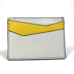 LOEWE C510V33X05 Puzzle Business Card Holder/Card Case Leather Women's White G-230125-23