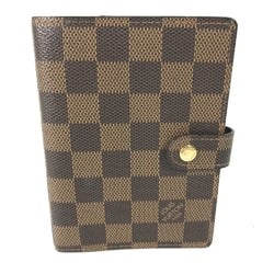 LOUIS VUITTON R20700 Damier Agenda PM Stationery Notebook Cover Canvas Men's Women's Ebene Brown