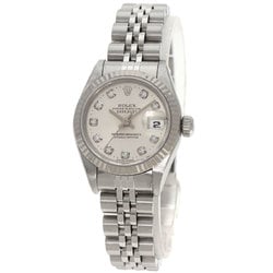 Rolex 69174G Datejust 10P Diamond Watch Stainless Steel SS K18WG Ladies ROLEX