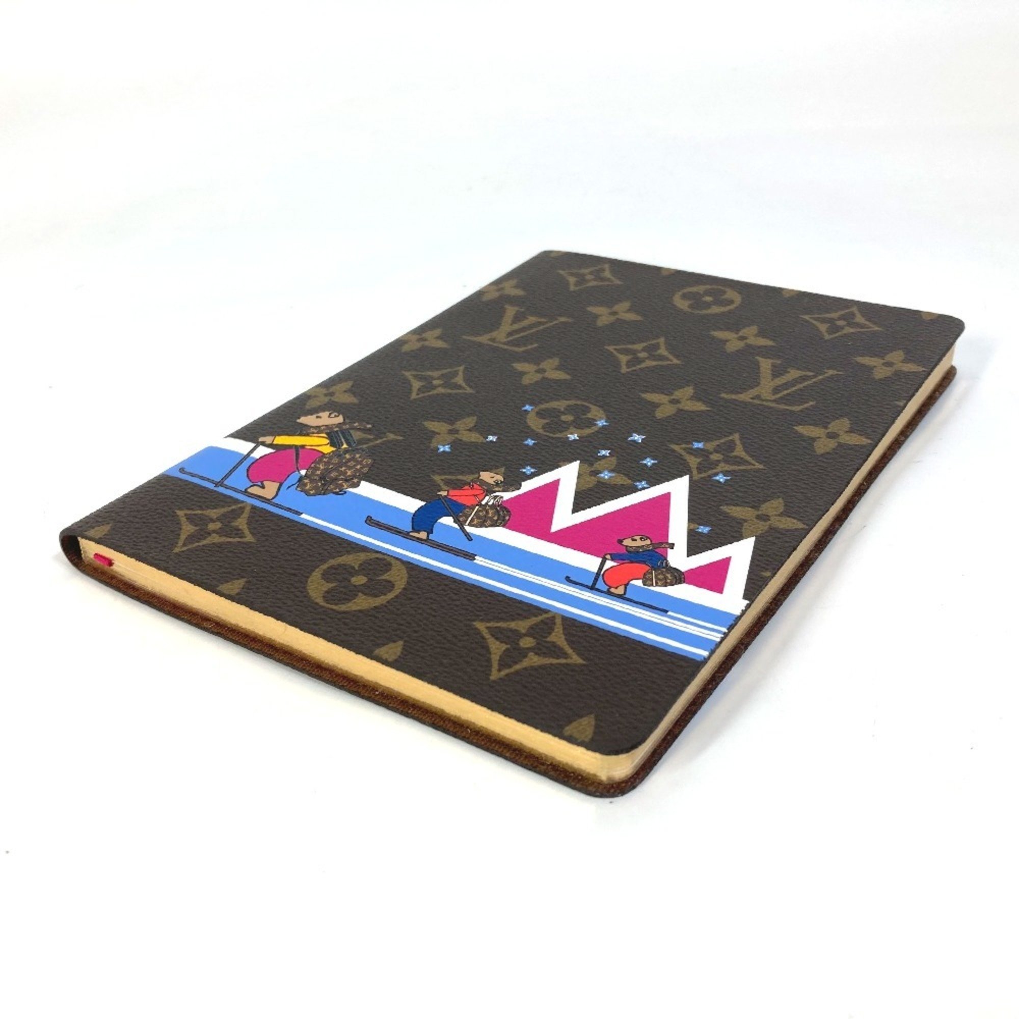 LOUIS VUITTON GI0345 Monogram Caixe Clemence Notebook Stationery Canvas Women's Brown