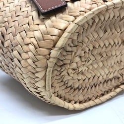 LOEWE 327.02.S93 Anagram Basket Bag Small Handbag Raffia Women's Beige