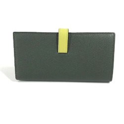 LOEWE Anagram Vertical Wallet Large Bi-fold Long Leather Women's Green OT-240604-47