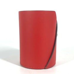 LOUIS VUITTON GI0187 Po Crayon Gaston Pen Holder Object Monogram Canvas Leather Women's Red