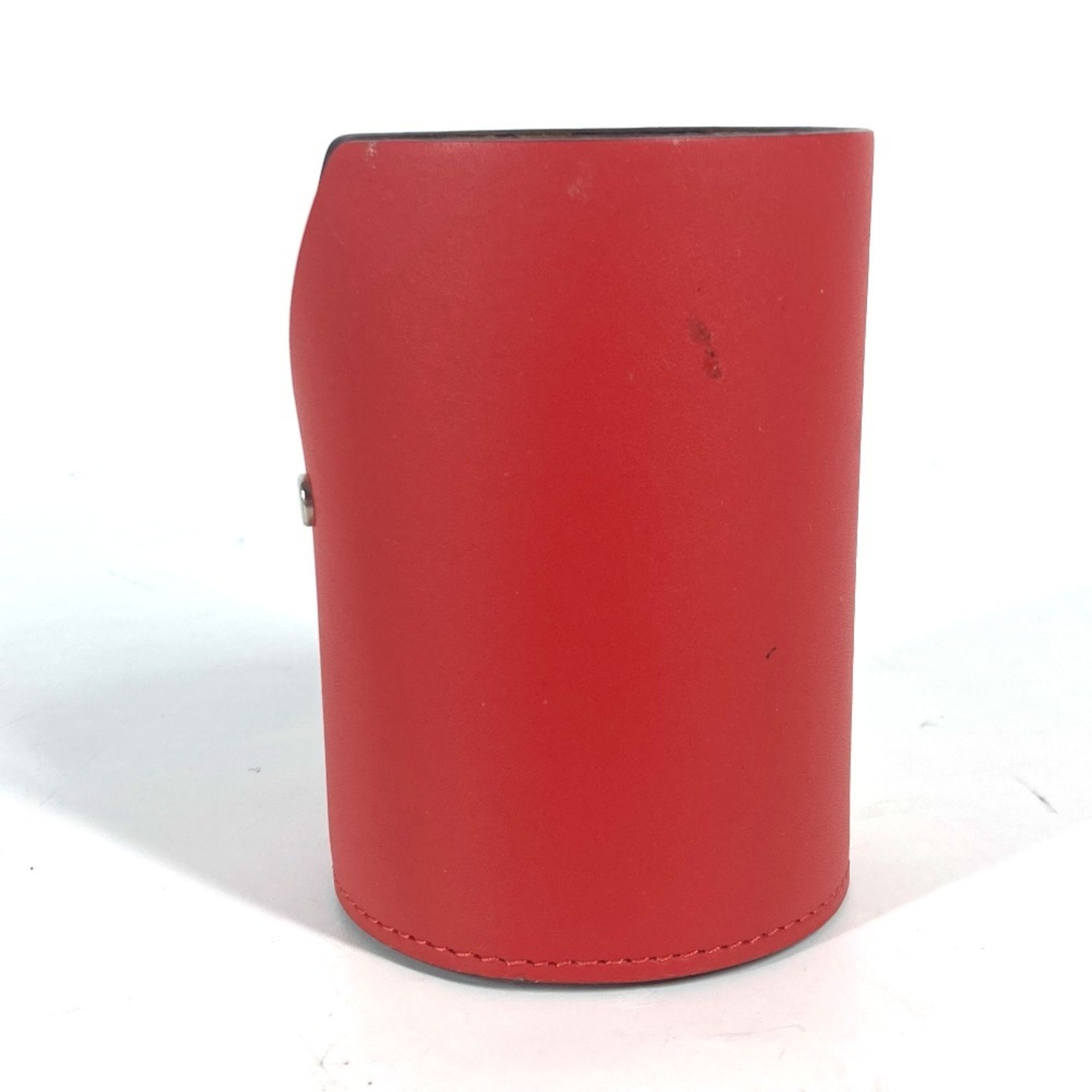 LOUIS VUITTON GI0187 Po Crayon Gaston Pen Holder Object Monogram Canvas Leather Women's Red