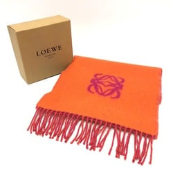 LOEWE Bicolor Anagram Scarf Wool Angora Women's Orange L-240627-7