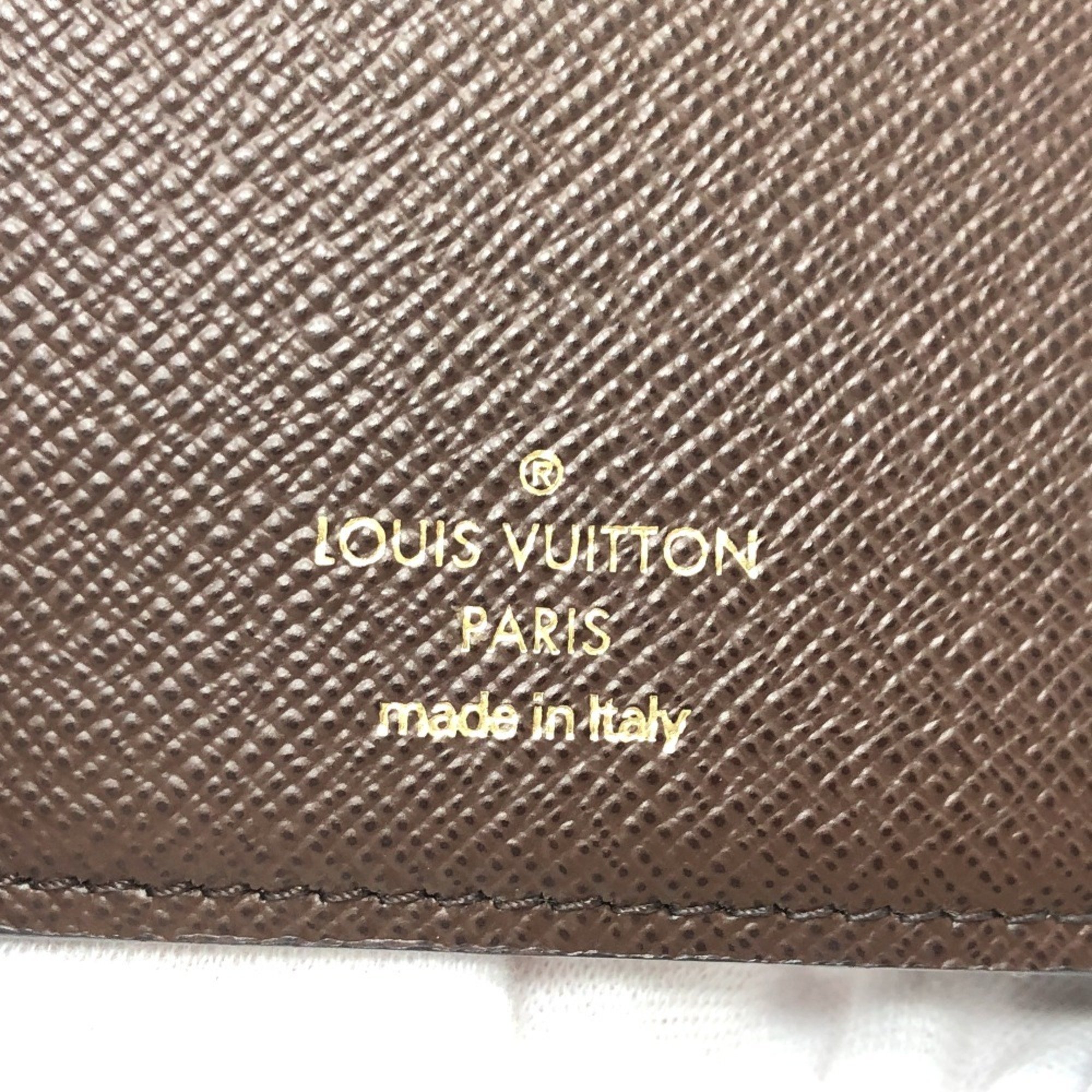 LOUIS VUITTON N60043 Portefeuille Normandy Bi-fold Wallet Damier Canvas Women's Rose Ballerine Brown