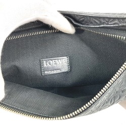 LOEWE Anagram T Pouch Clutch Bag Leather Men's Black