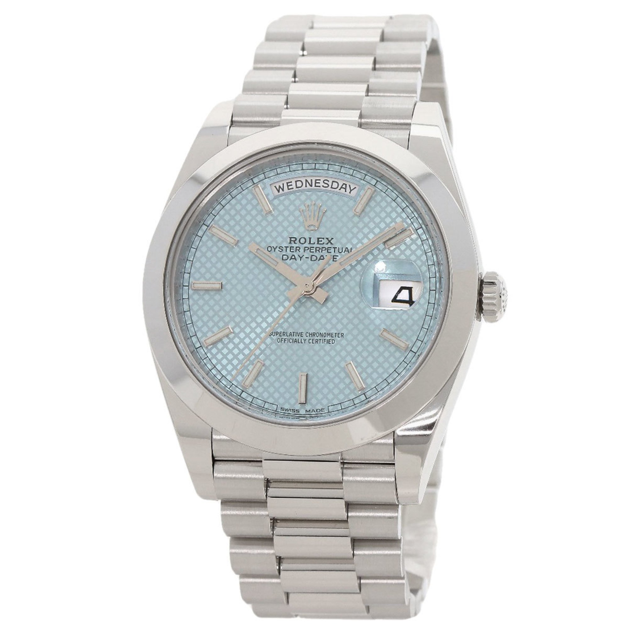 Rolex 228206 Day-Date 40 Ice Blue Watch Platinum PT Men's ROLEX