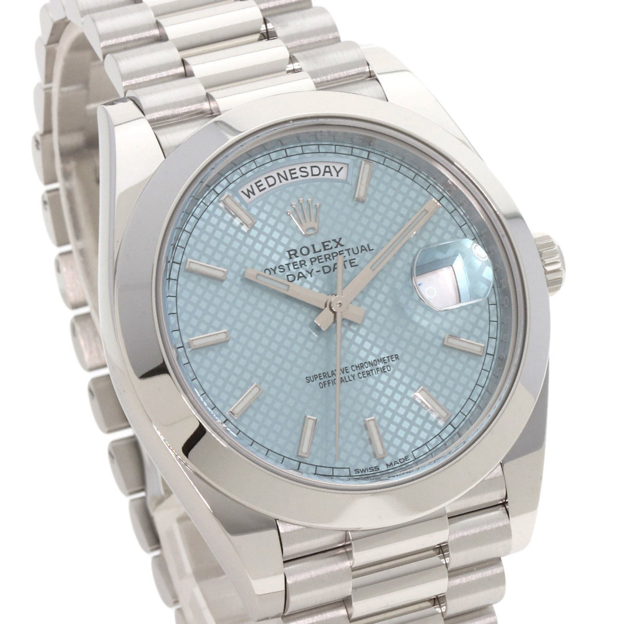 Rolex 228206 Day-Date 40 Ice Blue Watch Platinum PT Men's ROLEX