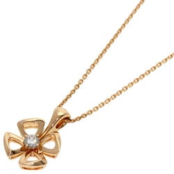 BVLGARI Fiorever Diamond Necklace K18 Pink Gold for Women