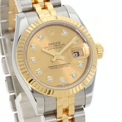 Rolex 179173G Datejust 10P Diamond Watch Stainless Steel SSxK18YG K8YG Ladies ROLEX