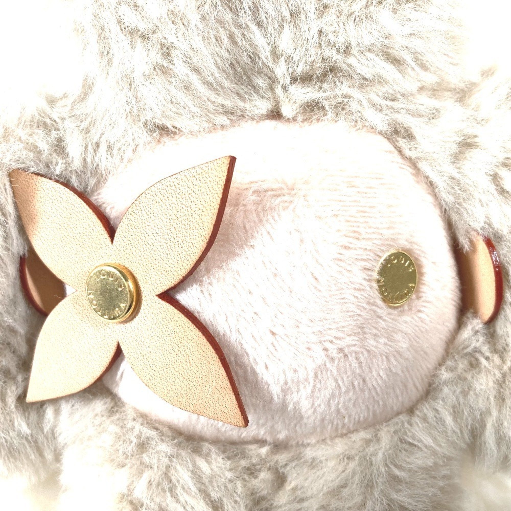 LOUIS VUITTON GI0954 Doudou Vivienne Doll Fur Stuffed Toy Polyester Women's Beige