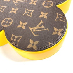 LOUIS VUITTON GI0837 Monogram Flower Vide Posh Tray Plate Leather Women's Jaune Yellow