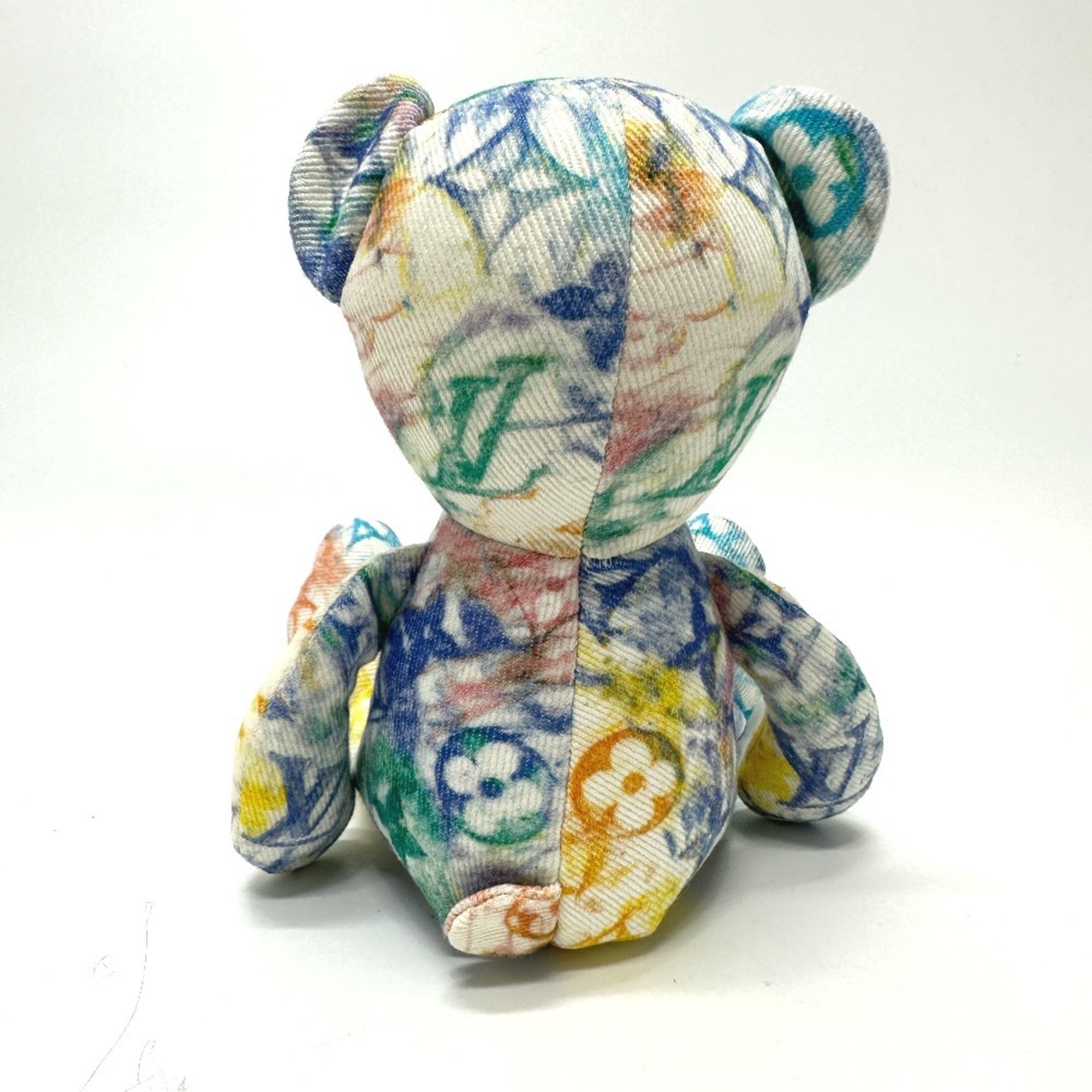 LOUIS VUITTON GI0502 Teddy Bear Monogram Pastel Doudou Louis Doll Object Stuffed Animal Cotton Women's Multicolor