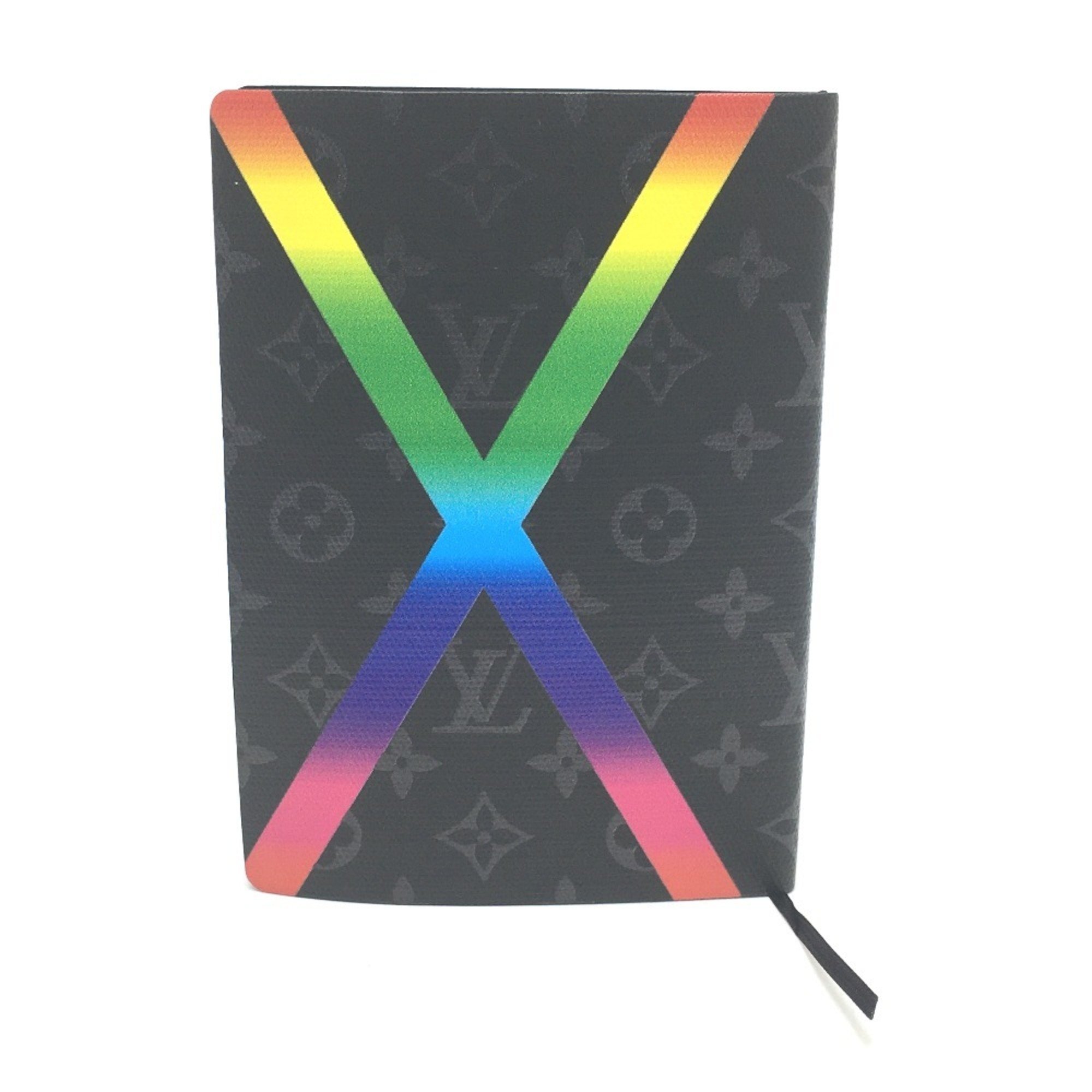 LOUIS VUITTON GI0406 Monogram Eclipse Cahier Clemence Canvas Paper Men's Women's Rainbow Black x Multi?