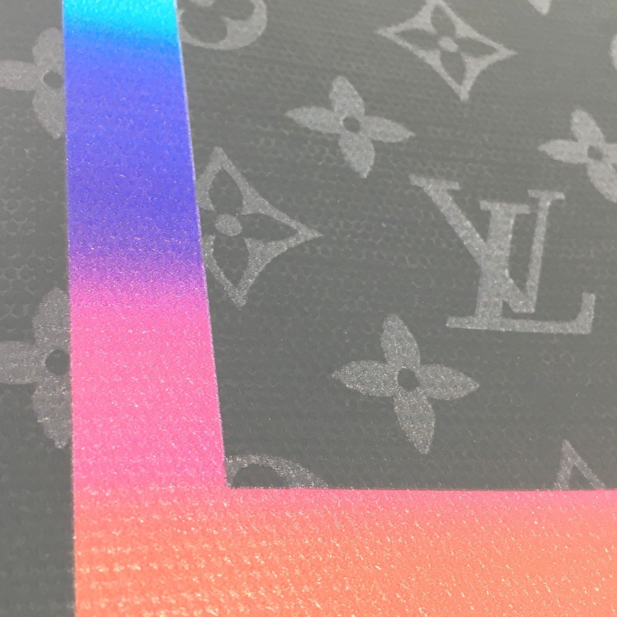 LOUIS VUITTON GI0406 Monogram Eclipse Cahier Clemence Canvas Paper Men's Women's Rainbow Black x Multi?