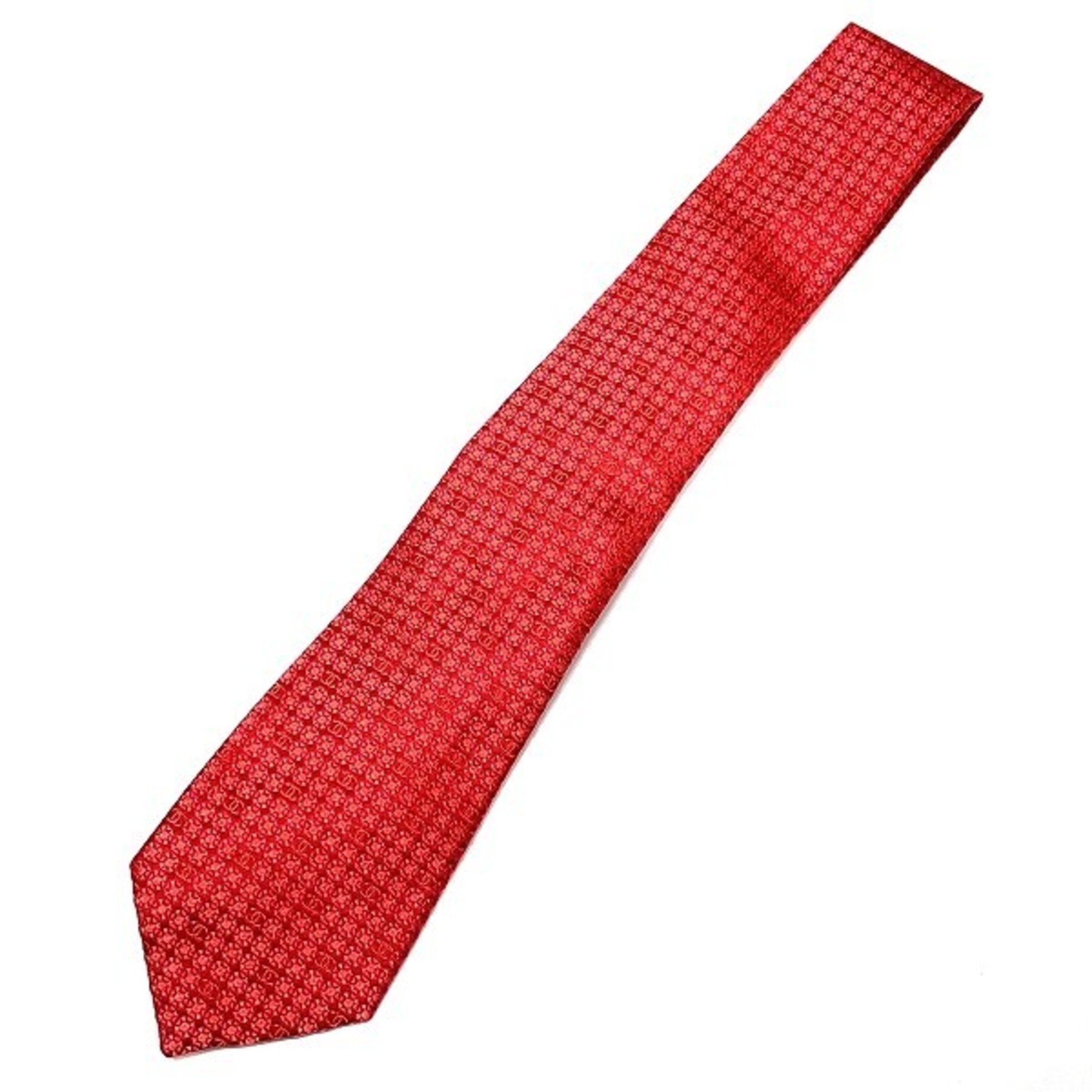 CHANEL Red Silk Accessory Necktie for Men