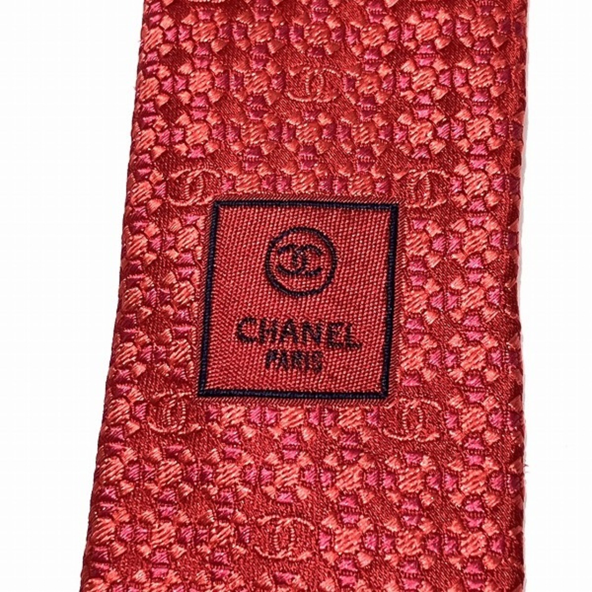 CHANEL Red Silk Accessory Necktie for Men