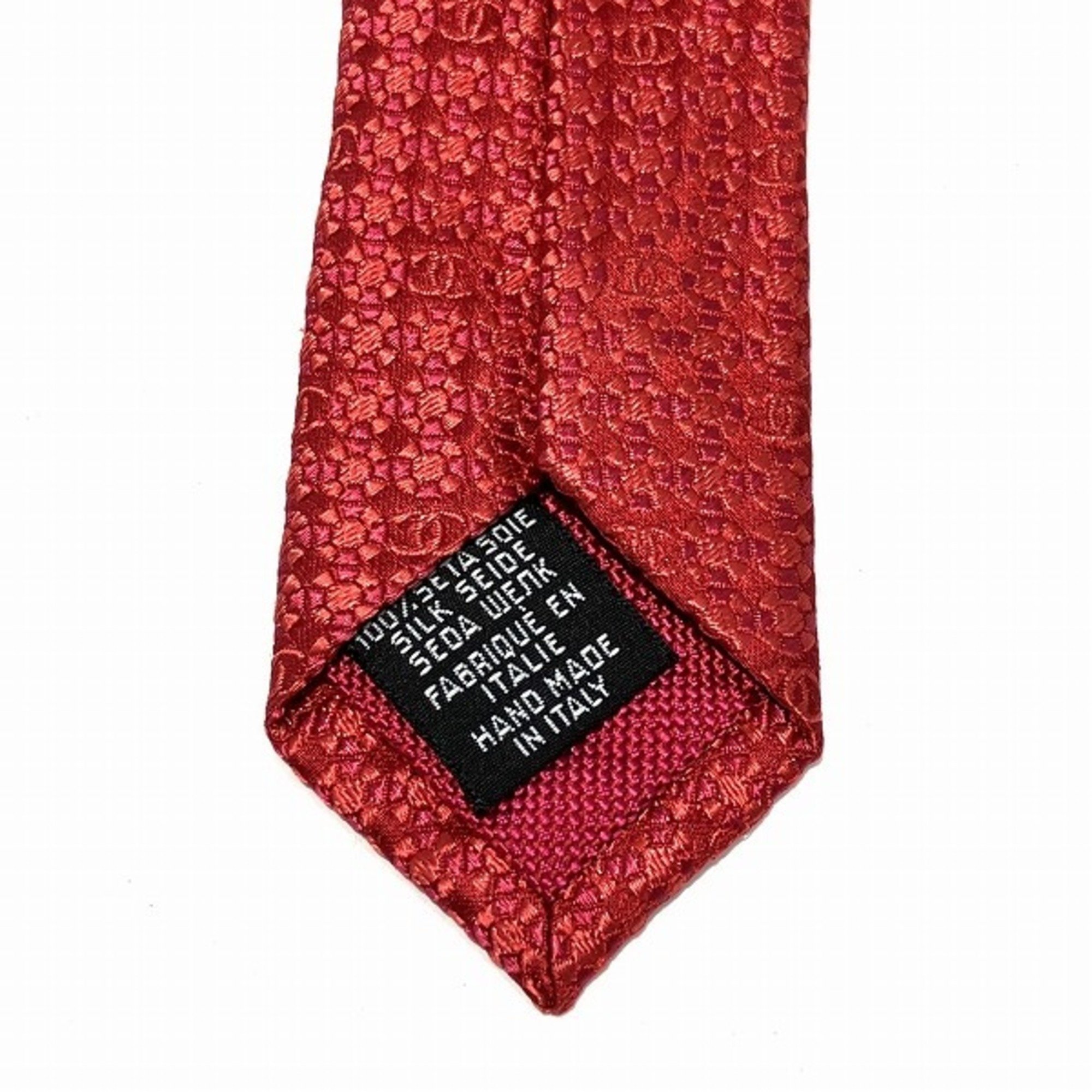 CHANEL Red Silk Accessory Necktie for Men