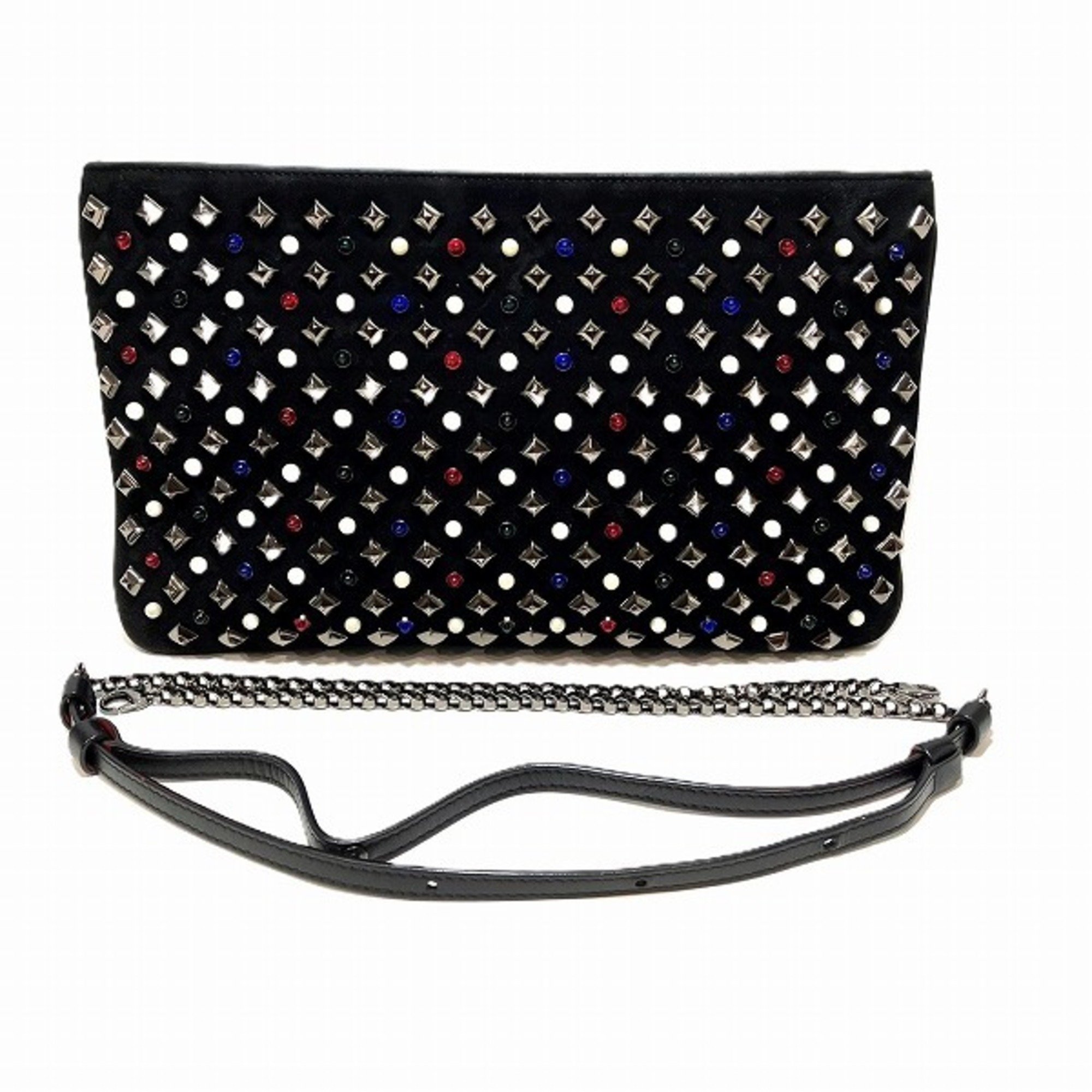 Christian Louboutin Trilby Multi-Stud Black Suede Bag Shoulder for Women