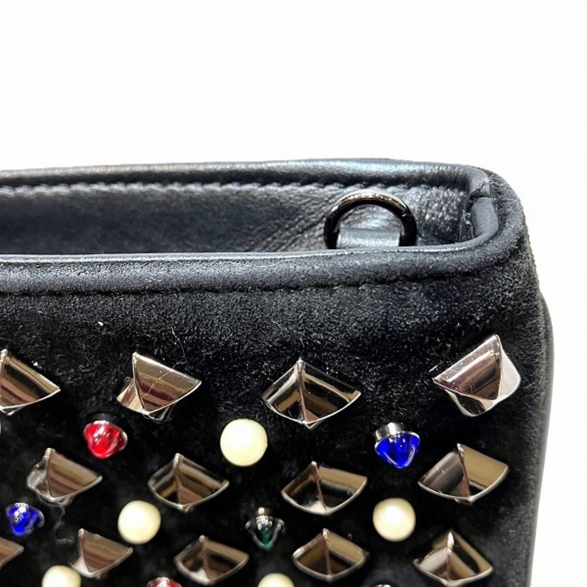 Christian Louboutin Trilby Multi-Stud Black Suede Bag Shoulder for Women