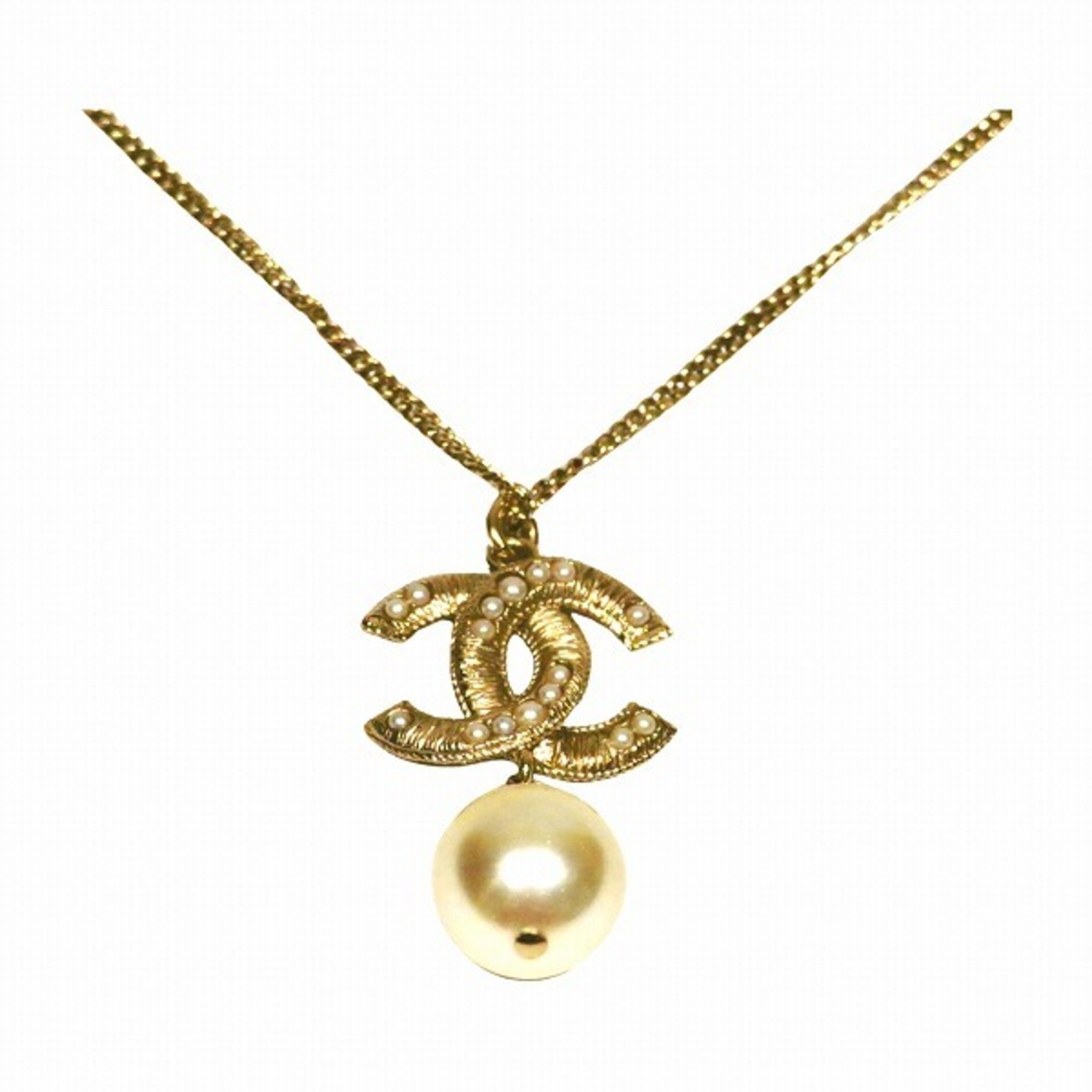 CHANEL Coco Mark Drop Pearl A86181 Y09555 Z2048 Accessories Necklace Women