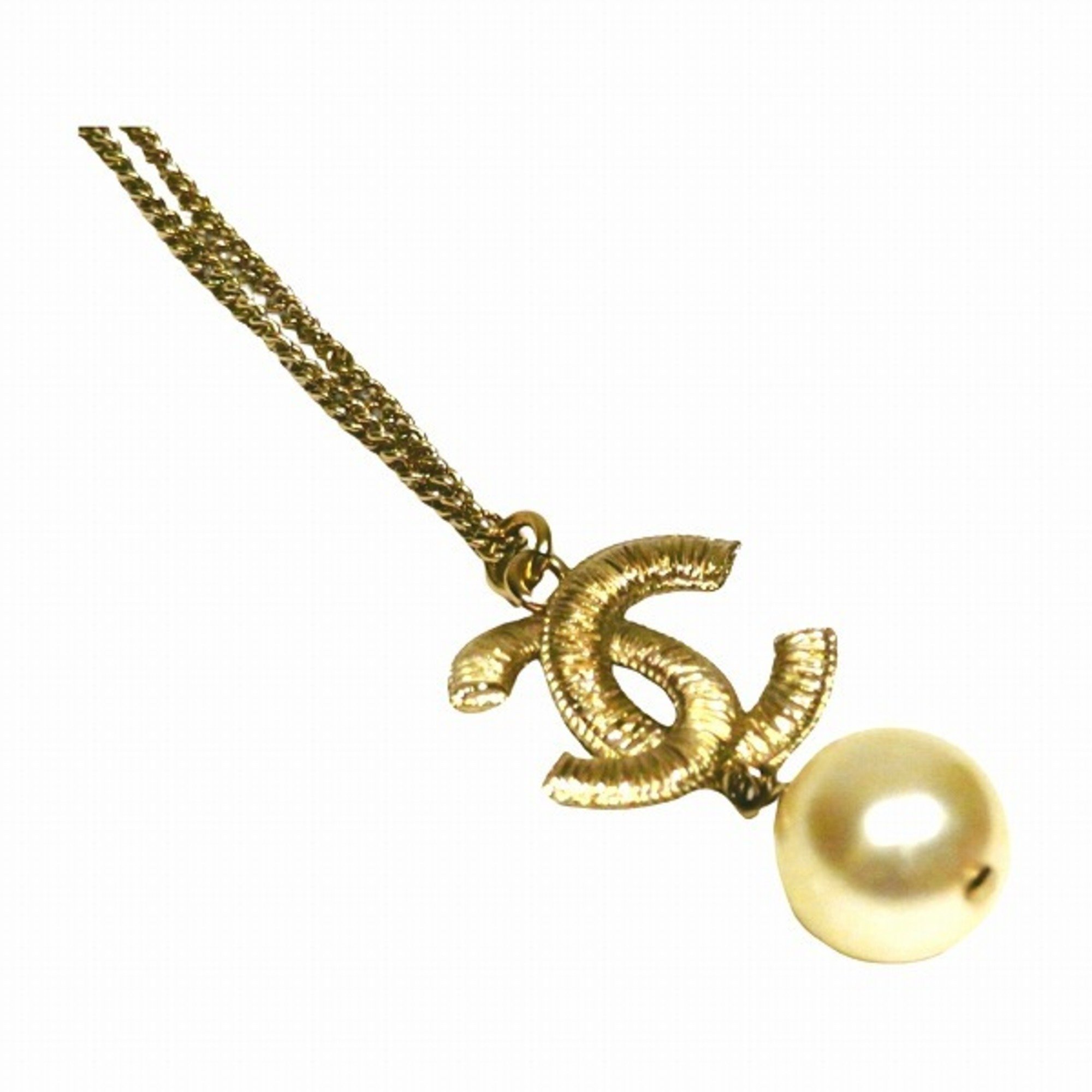 CHANEL Coco Mark Drop Pearl A86181 Y09555 Z2048 Accessories Necklace Women