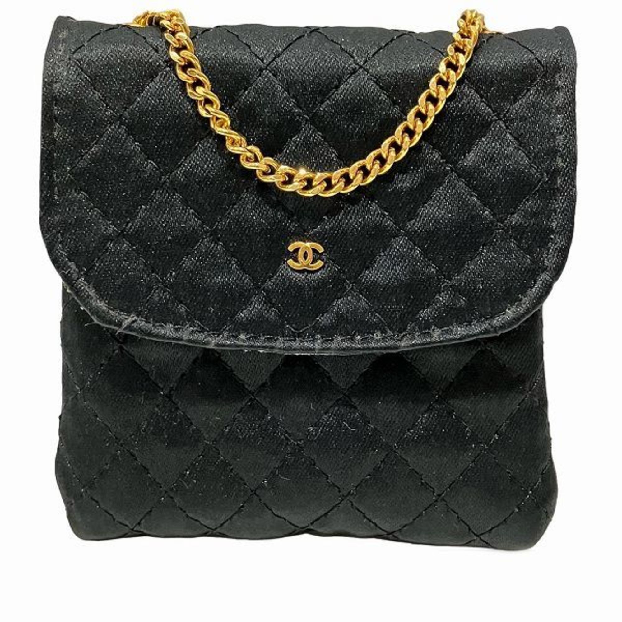 CHANEL Matelasse Coco Mark Chain Bag Pochette Shoulder