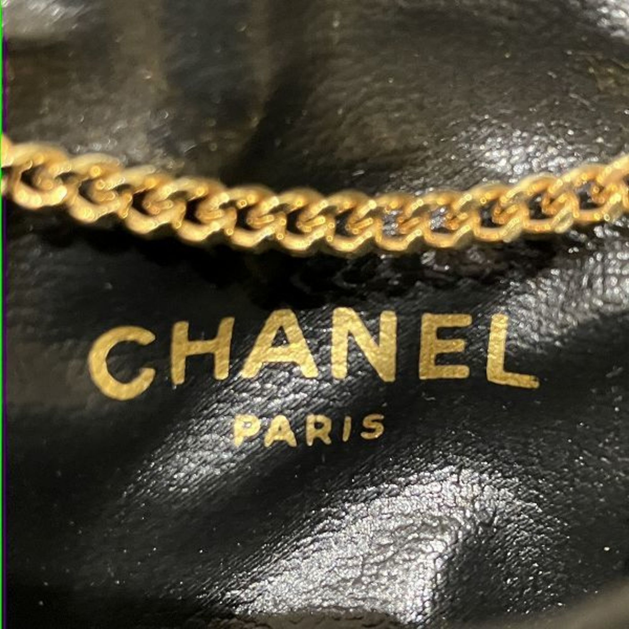 CHANEL Matelasse Coco Mark Chain Bag Pochette Shoulder