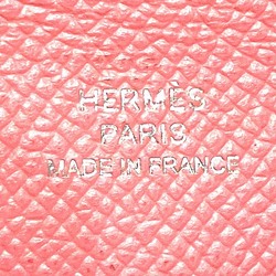 Hermes Calvi A engraved Rose Azalee wallet/coin case for women