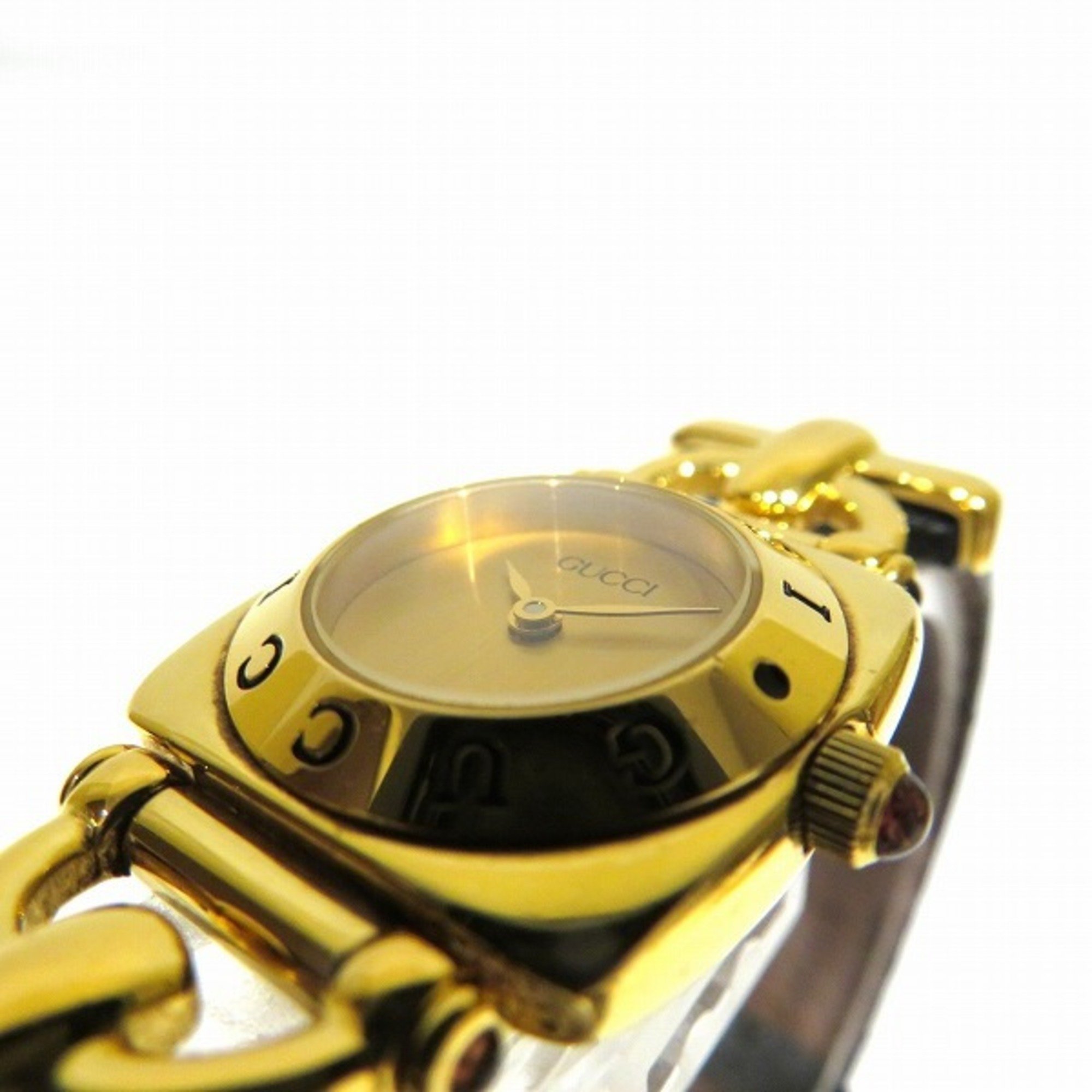 Gucci 6300L Quartz Gold Dial Watch Women's